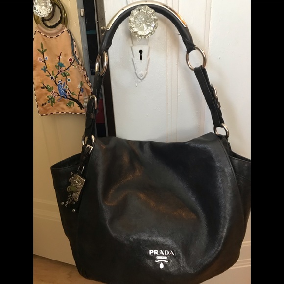Prada Handbags - Vintage Prada Black Satchel Shoulder Bag